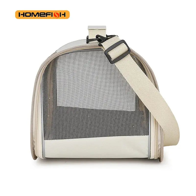 HOMEFISH Portable Pet Carrier Bag for Small Dogs Cats Outdoor Foldable Cat Bag Breathable Cat Shoulder Bag Kitten Carrying Bag