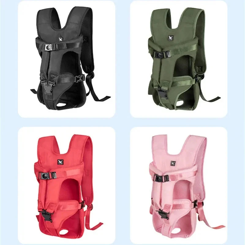Pet Backpack Carrier for Cats & Dogs, Front Travel Dog Bag for Small Medium Breeds, Bulldog Puppy Mochila Para Perro