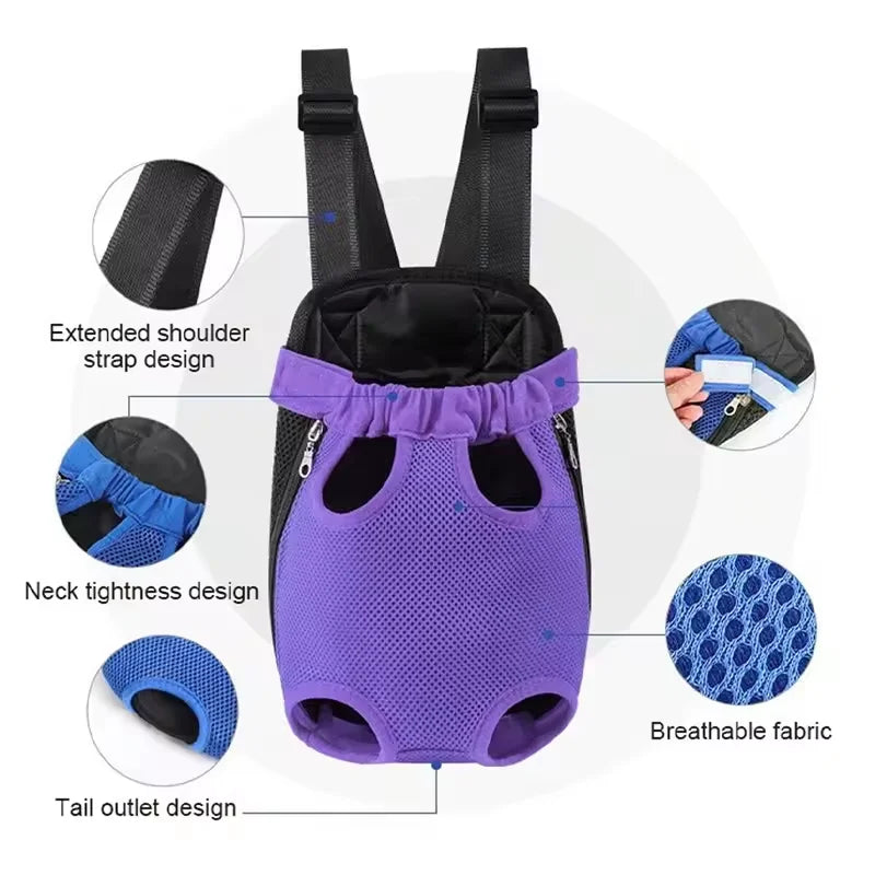 Breathable Mesh Pet Carrier Backpack Hands-Free Front Dog Cat Carrier for Outdoor Travel Hiking Small Puppy Kitten Hot Selling I