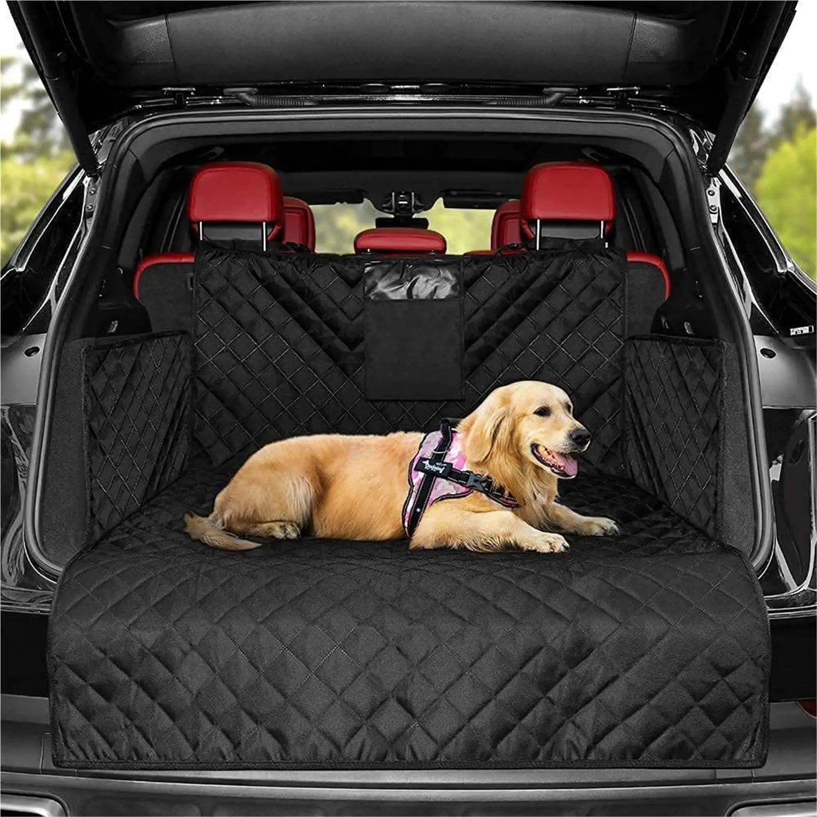 Waterproof Car Trunk Pet Mat, Anti-Scratch Cargo Liner for Dogs with Side Protection