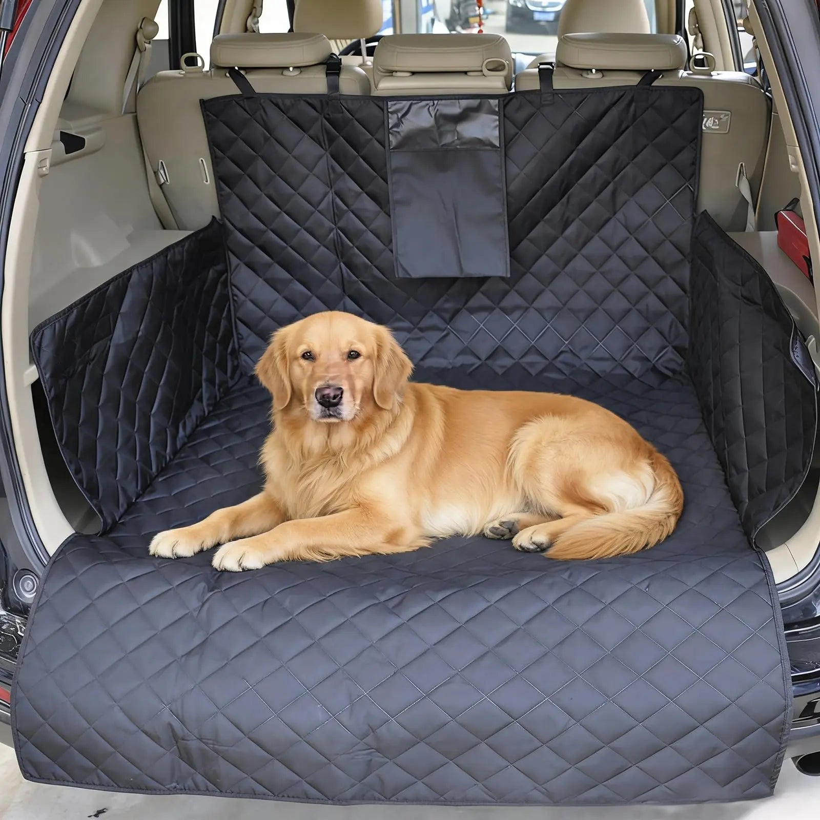Waterproof Car Trunk Pet Mat, Anti-Scratch Cargo Liner for Dogs with Side Protection