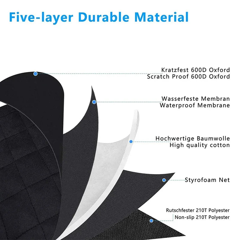 Trunk Cargo Liner for Pet Trunk Carpet Waterproof Anti Slip Wear-Resistant Cushion for Dog 5-Layer Thicken Oxford Cloth
