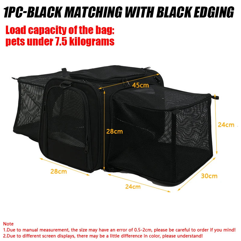 1PC Expandable Pet Carrier Bag Portable Shoulder Bag Car Carrier Travel Dog Cat Backpack Retractable Mesh Window Pet Bag