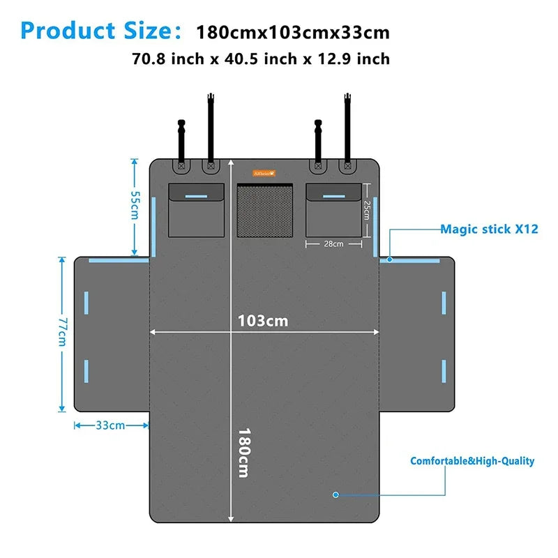 Trunk Cargo Liner for Pet Trunk Carpet Waterproof Anti Slip Wear-Resistant Cushion for Dog 5-Layer Thicken Oxford Cloth
