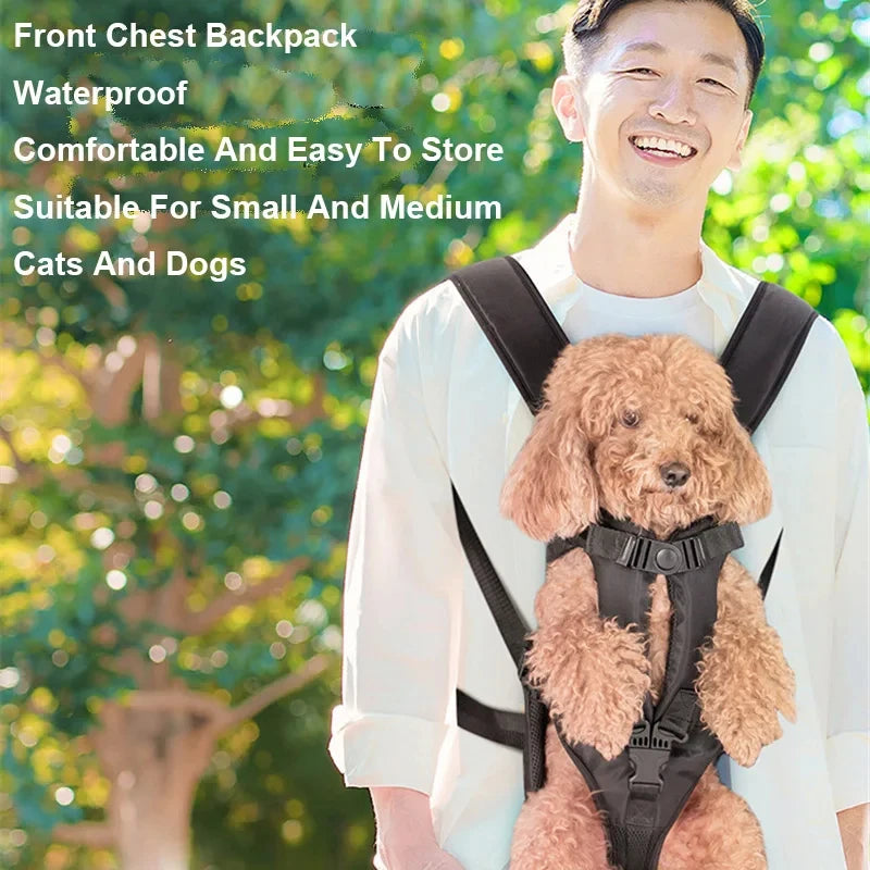 Pet Backpack Carrier for Cats & Dogs, Front Travel Dog Bag for Small Medium Breeds, Bulldog Puppy Mochila Para Perro